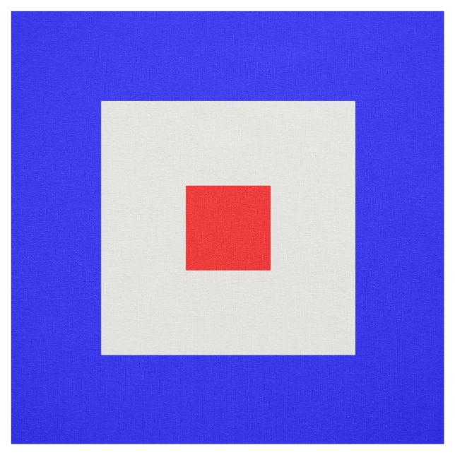 Nautiskt underteckna kodifierar flaggorbrev W Tyg (Provkarta)