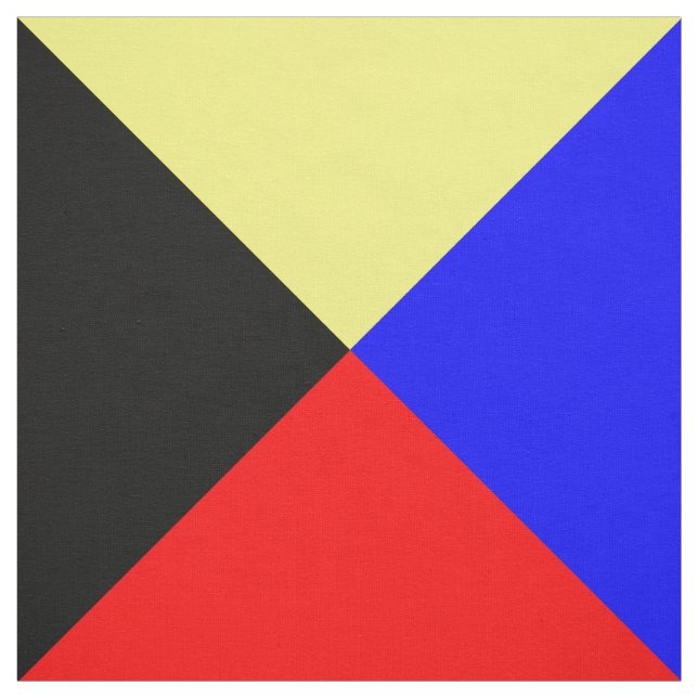 Nautiskt underteckna kodifierar flaggorbrev Z Tyg (Provkarta)