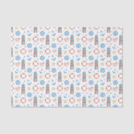 Nautiskt vattenfärgsfyr