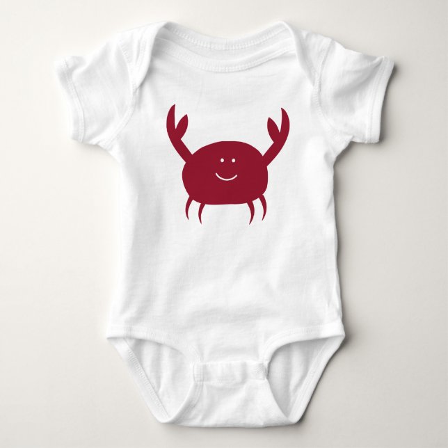 Nautiskt vinka babykrabban tee shirt (Framsida)
