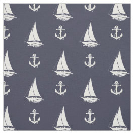 Nautiskt vit ankarplats/vit segelbåt tyg