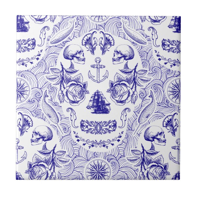 NautiSkull Kakelplatta (Framsidan)