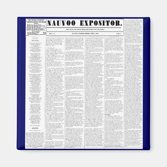 Nauvoo Expositor Magnet (Framsidan)