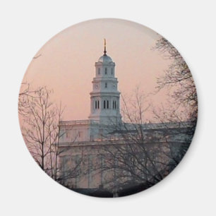 Nauvoo tempel på skymningen magnet