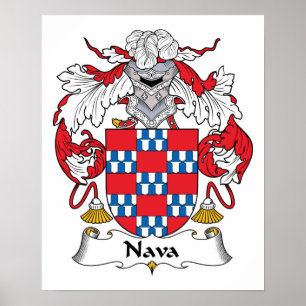 Nava familjvapensköld poster