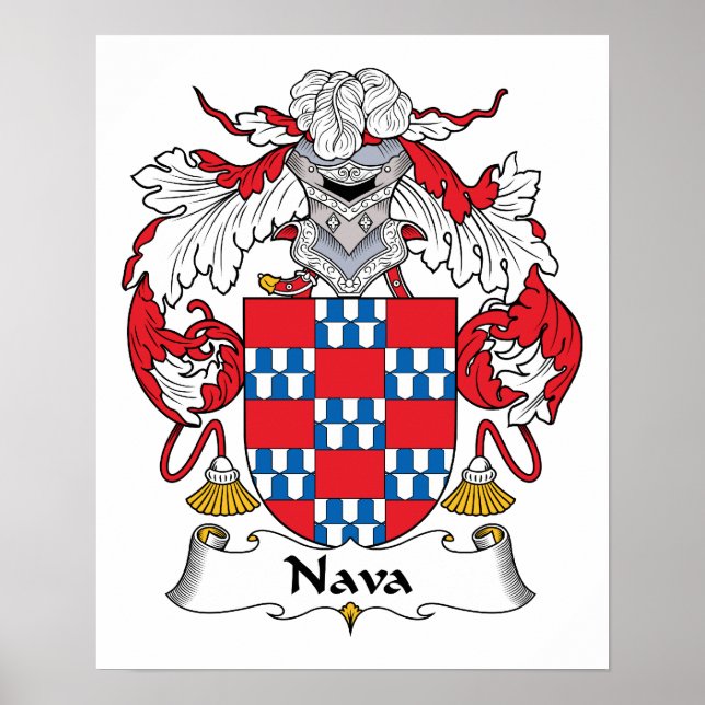 Nava Family Crest Poster (Framsidan)
