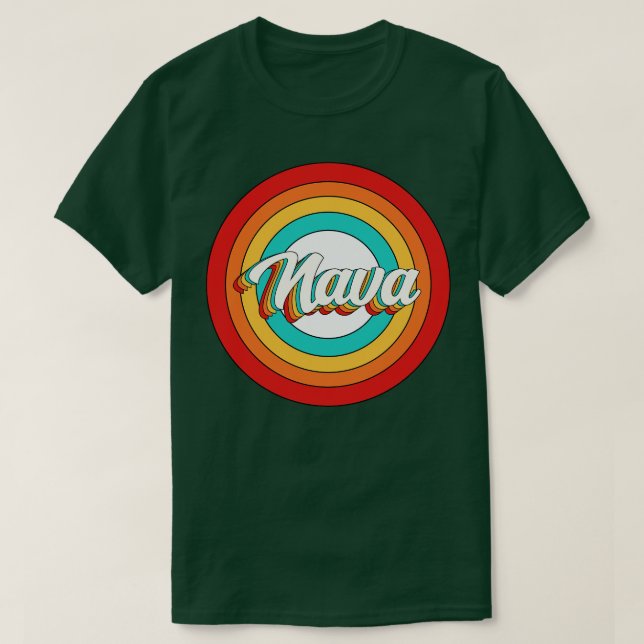 Nava Namn Shirt Vintage Nava Circle T (Design framsida)