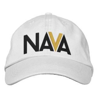 NAVA White Embroized Hat Broderad Keps