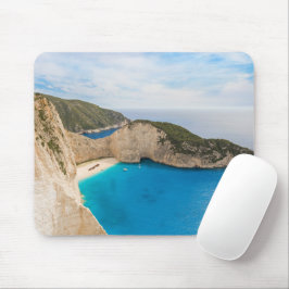 Navagio Beach Greece Mouse Pad - Scenia Coastal Musmatta