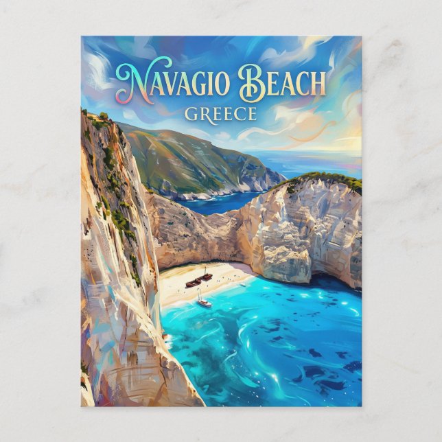 Navagio Beach (Skeppsvrak) Grekland Vykort (Framsida)