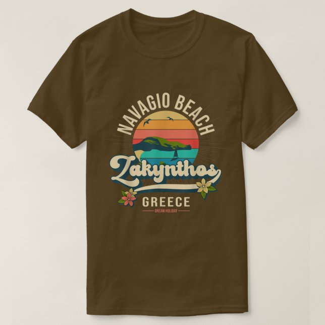 Navagio (skeppsbrott) Beach, Zakinthos, Grekland S T Shirt (Design framsida)