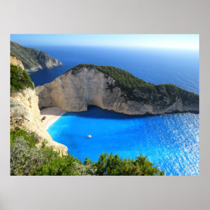 Navagio strand, Zakynthos, Grekland Poster