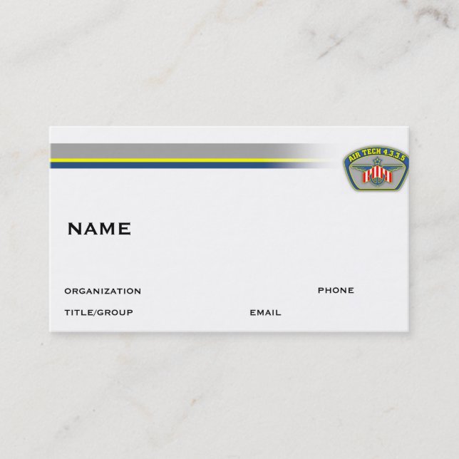 NAVAIR SKYDDAR KORTET VISITKORT (Framsida)