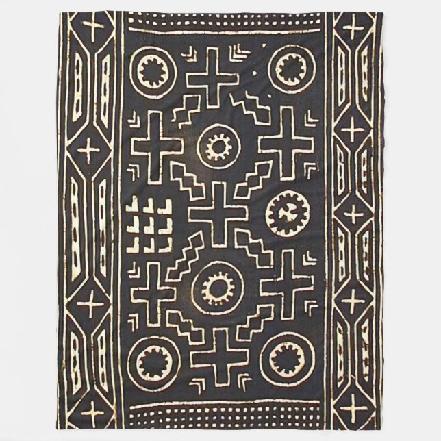 NAVAJO 1800s SADDLE BLANKET REPRINT FLEECE BLANKET (Framsidan)