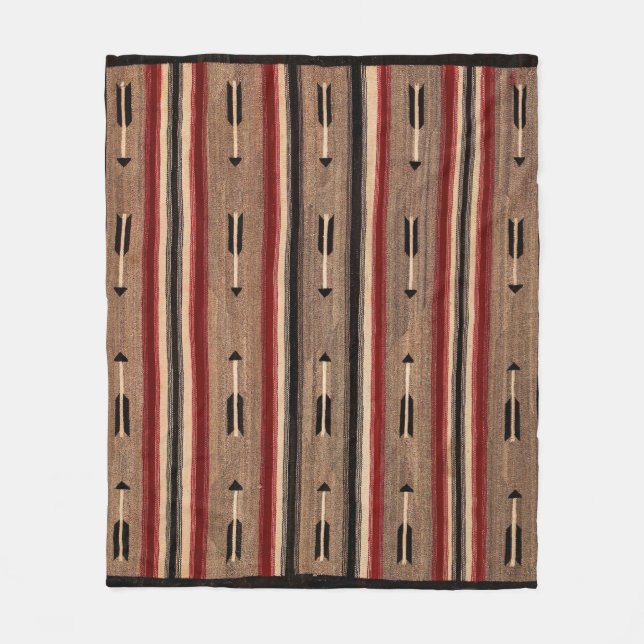 Navajo Arrow Horse Saddle 1935 Reprint Fleecefilt (Framsidan)