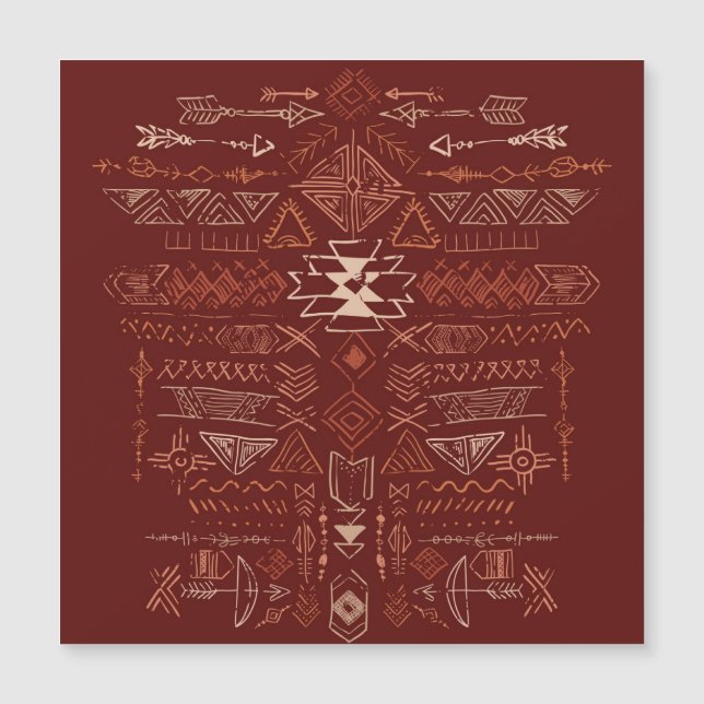 Navajo Aztec: Ethnic Doodle Mönster. (Framsida)