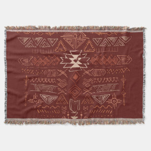 Navajo Aztec: Ethnic Doodle Mönster. Filt