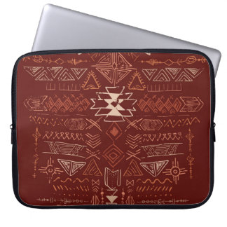 Navajo Aztec: Ethnic Doodle Mönster. Laptop Fodral