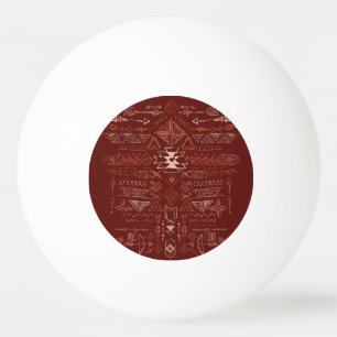 Navajo Aztec: Ethnic Doodle Mönster. Pingisboll
