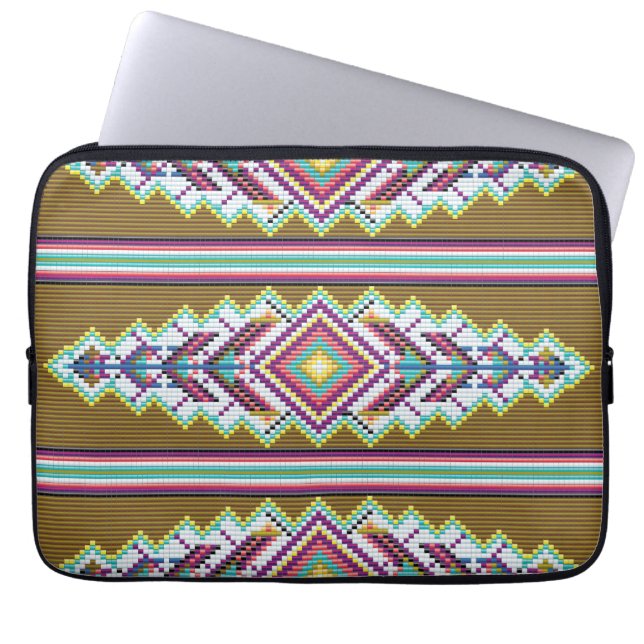 Navajo Bead Pattern Laptop Fodral (Framsidan)