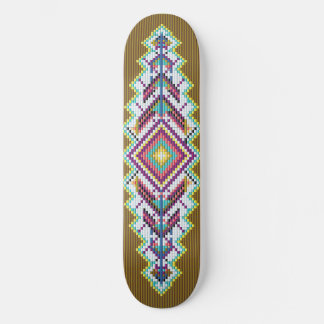 Navajo Bead Pattern Mini Skateboard Bräda 18,5 Cm