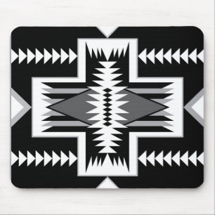 Navajo Black & Grått Mousepad Musmatta
