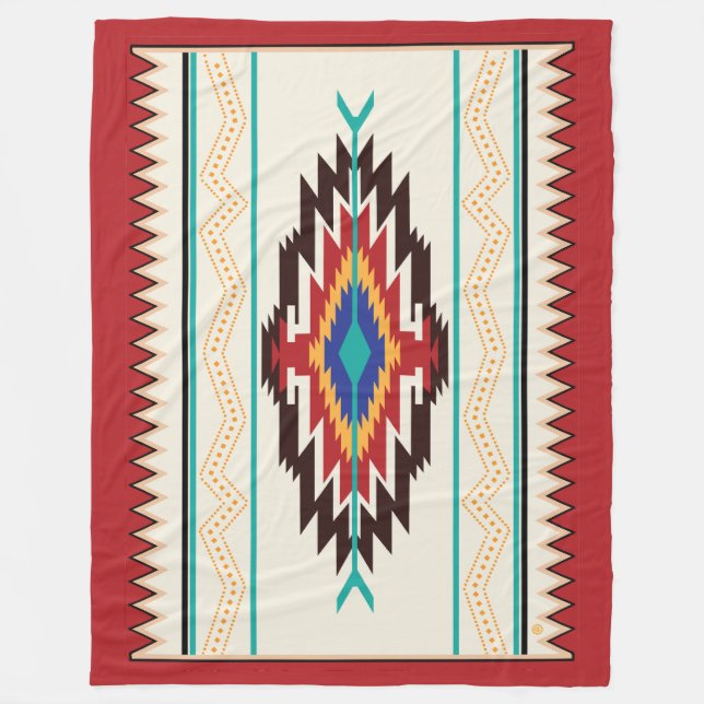 Navajo Blanket Design Fleecefilt (Framsidan)