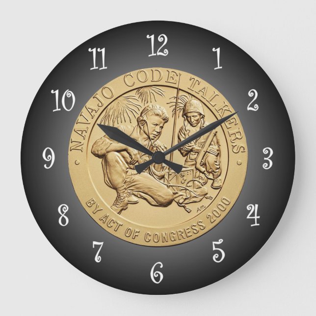 Navajo Code Talkers Bronze Medal ~ Stor Klocka (Framsida)