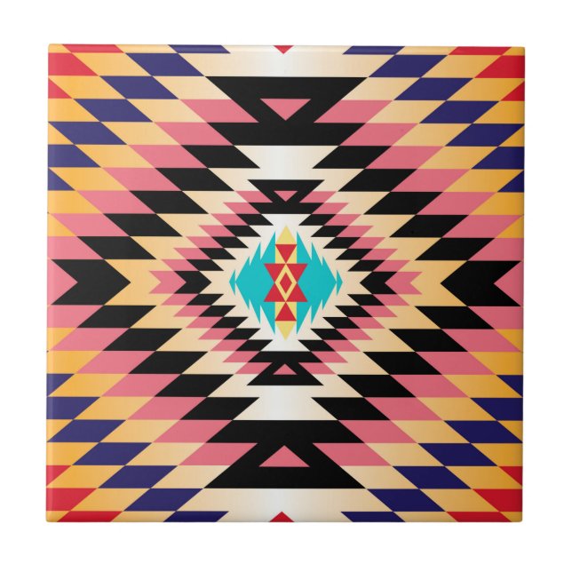 Navajo Design-1 Ceramic Tile Kakelplatta (Framsidan)