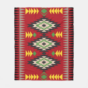 Navajo Design Mönster-1 Fleece Blanket