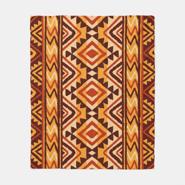 Navajo Ethnic Ornament: Vintage Seamless Fleecefilt (Framsidan)