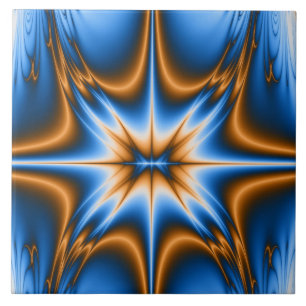 Navajo Fractal Star Kakelplatta