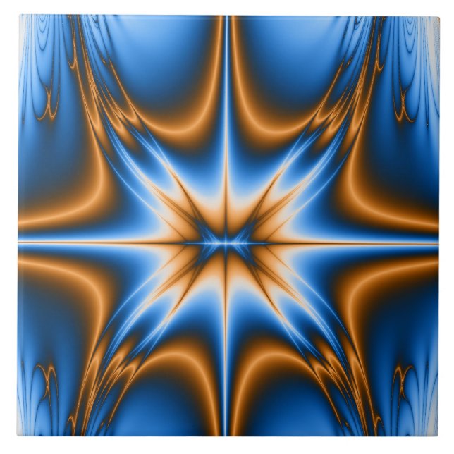 Navajo Fractal Star Kakelplatta (Framsidan)