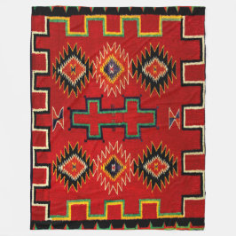 NAVAJO INDIAN 1890 HORSE SADDLE BLANKET FLEECEFILT