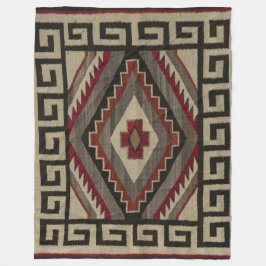NAVAJO INDIAN ANTIQUE TAPESTRY FLEECEFILT
