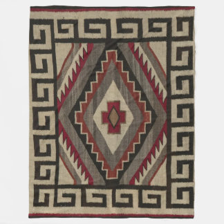NAVAJO INDIAN ANTIQUE TAPESTRY FLEECEFILT