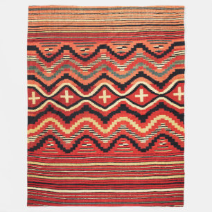 NAVAJO INDIAN CHILD BLANKET FRÅN 1800-talet Fleecefilt