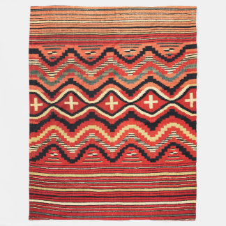 NAVAJO INDIAN CHILD BLANKET FRÅN 1800-talet Fleecefilt