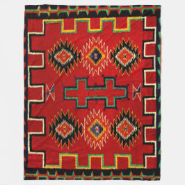 NAVAJO INDIAN HORSE SADDLE BLANKET REPRINT FLEECEFILT