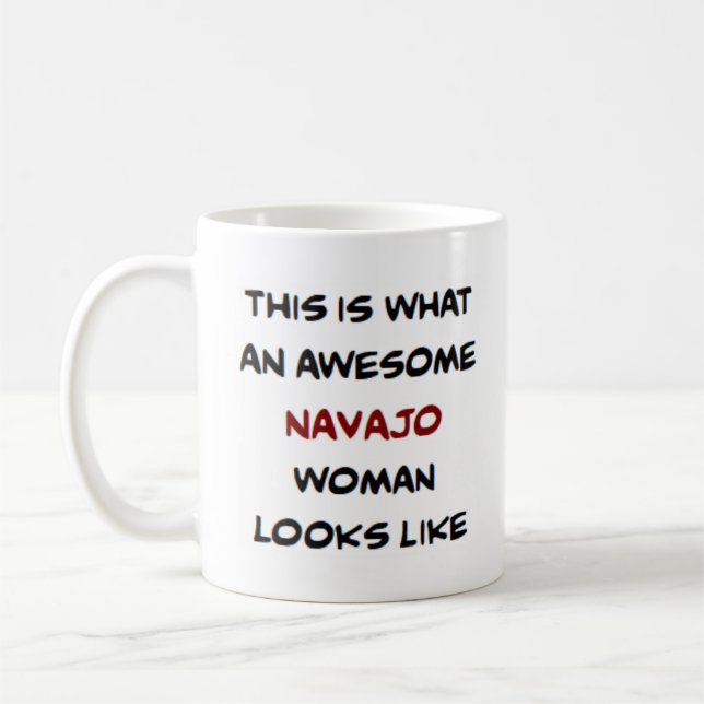 navajo kvinna, fantastisk kaffekopp (Vänster)