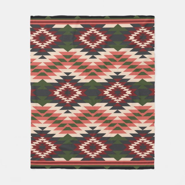 Navajo Mönster 11 Fleecefilt (Framsidan)