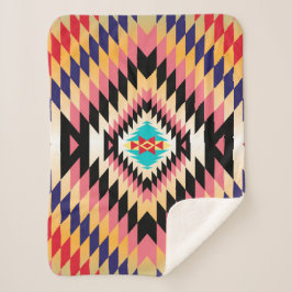 Navajo Mönster-2 Sherpa Blanket