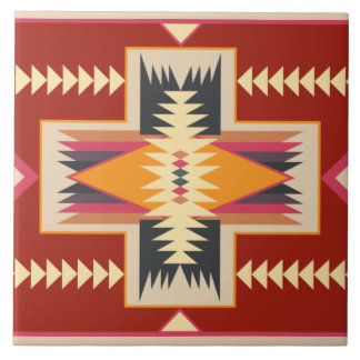 Navajo Mönster-3 Ceramic Tile Kakelplatta