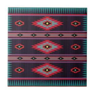 Navajo Mönster Ceramic Tile Kakelplatta