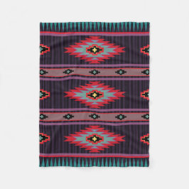 Navajo Mönster Design-7 Blanket Fleecefilt