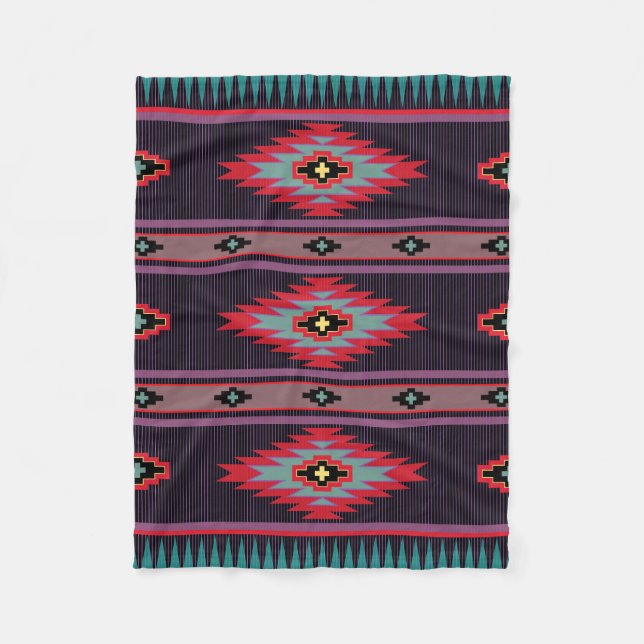 Navajo Mönster Design-7 Blanket Fleecefilt (Framsidan)