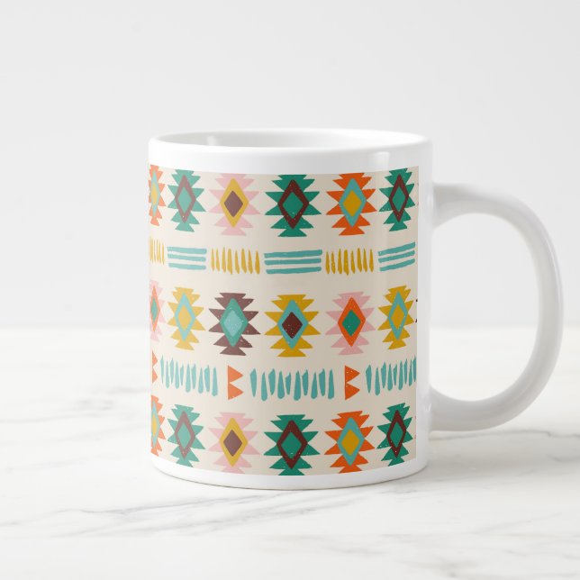 Navajo Native American Mönster Jumbo Mugg (Höger)