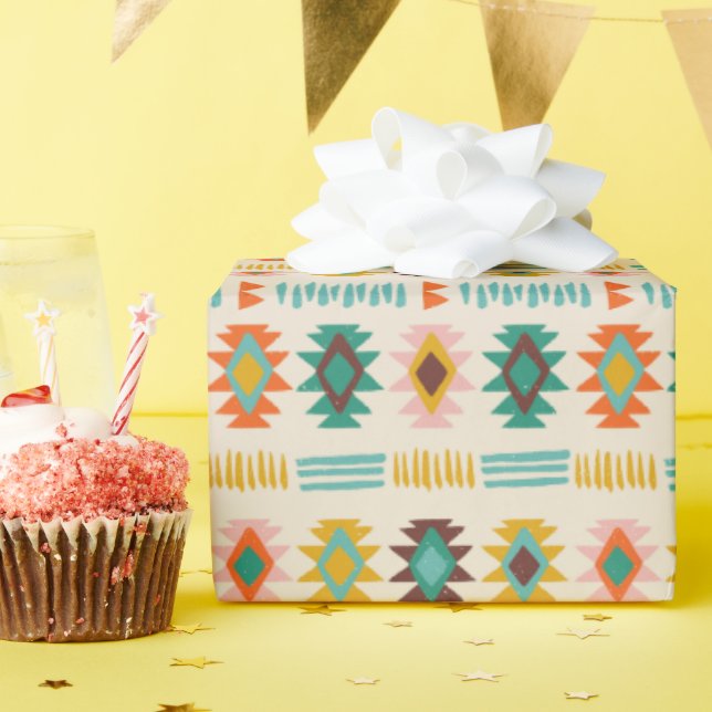 Navajo Native American Mönster Presentpapper (Födelsedagsfest)