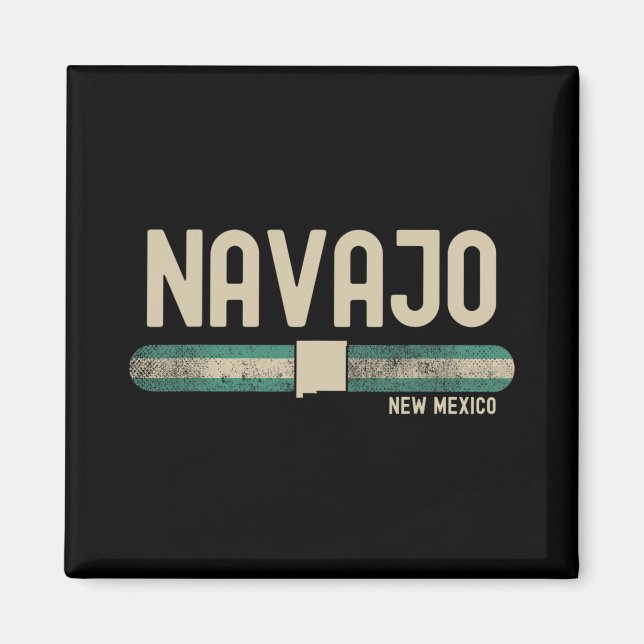 Navajo Nm New Mexico Travel &amp; 80s Style  Magnet (Framsidan)