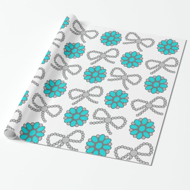 Navajo Pearl Turcos Jewelry Wrapping Papper Presentpapper (Utrullad)